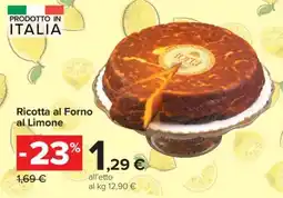 Carrefour Ricotta al Forno al Limone offerta