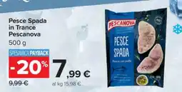 Carrefour Pesce Spada in Trance Pescanova offerta