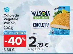 Carrefour Cotoletta Vegetale Valsoia offerta