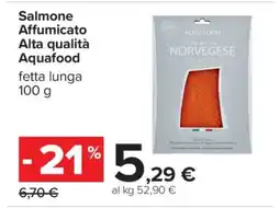 Carrefour Salmone Affumicato Alta qualità Aquafood offerta