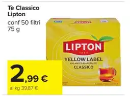 Carrefour TÈ CLASSICO LIPTON offerta