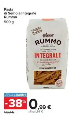 Carrefour Pasta di Semola Integrale Rummo offerta