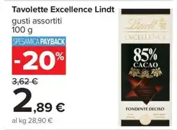 Carrefour Tavolette Excellence Lindt offerta