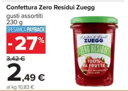Carrefour Confettura zero residui ZUEGG offerta