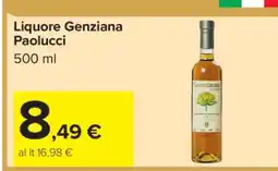 Carrefour Liquore Genziana Paolucci offerta