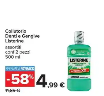 Carrefour Collutorio Denti e Gengive Listerine offerta