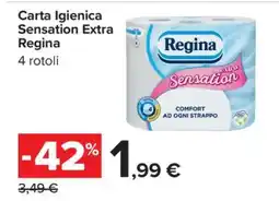 Carrefour Carta Igienica Sensation Extra Regina offerta