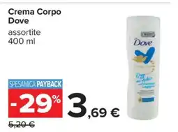 Carrefour CREMA CORPO DOVE offerta