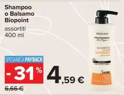 Carrefour Shampoo o Balsamo Biopoint offerta