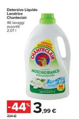Carrefour Detersivo Liquido Lavatrice Chanteclair offerta