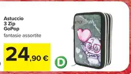 Carrefour Astuccio 3 Zip GoPop offerta