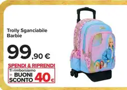 Carrefour Trolly Sganciabile Barbie offerta