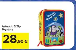 Carrefour Astuccio 3 Zip Toystory offerta
