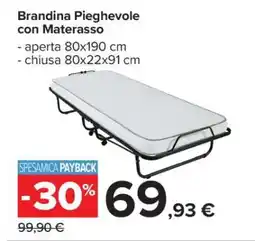 Carrefour Brandina Pieghevole Con Materasso offerta