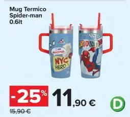 Carrefour Mug Termico Spider-man 0.6lt offerta