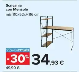 Carrefour Scrivania con Mensole offerta
