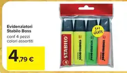 Carrefour Evidenziatori Stabilo Boss offerta