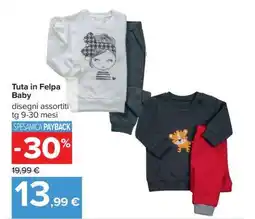Carrefour Tuta in Felpa Baby offerta