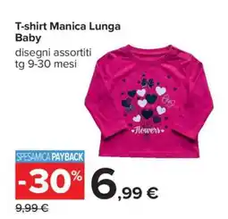 Carrefour T-shirt Manica Lunga Baby offerta