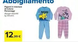 Carrefour PigiamI in Interlock di Cotone Personaggi offerta