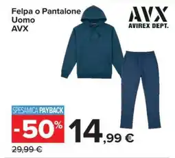 Carrefour Felpa o Pantalone Uomo AVX offerta