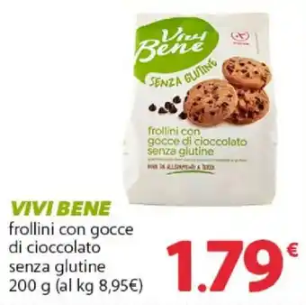 Vivi Bene frollini con gocce di cioccolato senza glutine
