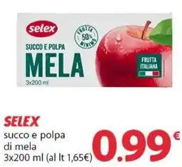 Famila Superstore Selex succo e polpa di mela offerta