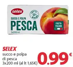 Famila Superstore Selex succo e polpa di pesca offerta