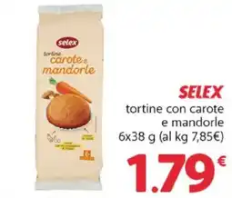 Famila Superstore SELEX tortine con carote e mandorle offerta