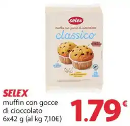 Famila Superstore Selex muffin con gocce di cioccolato classico offerta