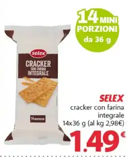 Famila Superstore Selex cracker con farina integrale offerta