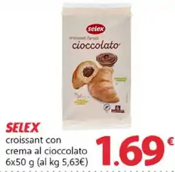 Supermercati Dok Selex croissant con crema al cioccolato offerta