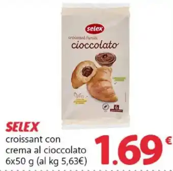 Selex croissant con crema al cioccolato