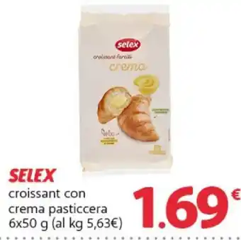 Selex croissant con crema pasticcera