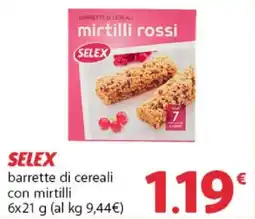 Supermercati Dok SELEX barrette di cereali con mirtilli offerta