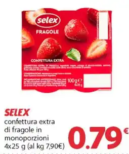 Supermercati Dok Selex confettura extra di fragole offerta