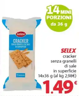Supermercati Dok Selex cracker senza granelli di sale in superficie offerta