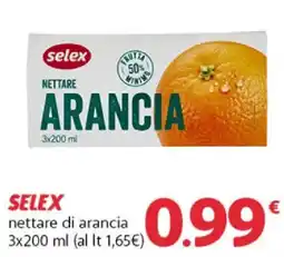 Supermercati Dok Selex nettare di arancia offerta
