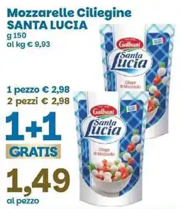 Prix Quality Mozzarelle Ciliegine Santa Lucia offerta