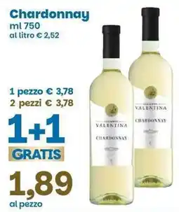 Prix Quality Chardonnay Valentina offerta