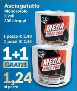 Prix Quality Asciugatutto Monorotolo fa my MEGA ROLL 700 offerta
