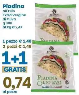 Prix Quality Piadina Olio Evo Brunori offerta