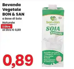 Prix Quality Beveranda Vegetale Bon & San a Base di Soia Naturale offerta