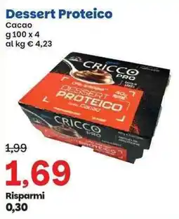 Prix Quality Dessert Proteico Cacao Cricco Pro offerta