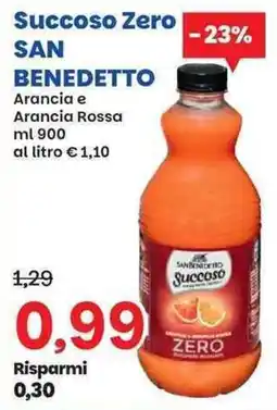 Prix Quality Succoso Zero San Benedetto Arancia e Arancia Rossa offerta