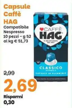Prix Quality Capsule Caffè HAG offerta
