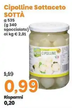 Prix Quality Cipolline Sottaceto Sottà offerta