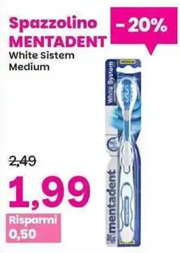 Prix Quality Spazzolino Mentadent White Sistem Medium offerta