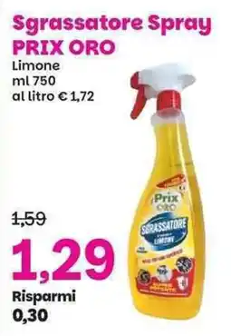 Prix Quality Sgrassatore Spray Prix Oro offerta