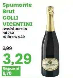 Prix Quality Spumante Brut Colli Vicentini Lessini Durello offerta